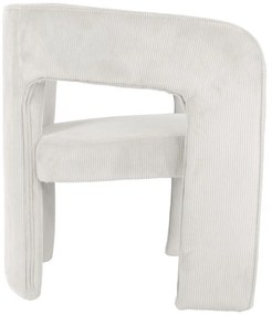Fehér kordbársony fotel Vigor – Leitmotiv