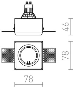 RED - Design Rendl - R12361 - Beépíthető lámpa QUO 1xGU10/35W/230V
