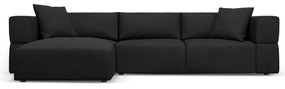 Fekete sarokkanapé (bal oldali) Esther – Milo Casa