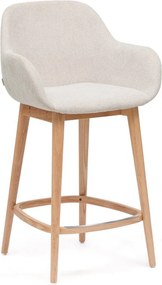 Bézs kárpitozott karfás bárszék (ülésmagasság 66 cm) Konna – Kave Home