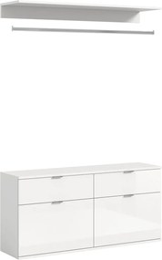 Project X széles 2 ajtós komód fali polccal és akasztóval