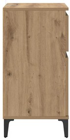Éjjeliszekrény 2 pcs kézműves tölgy 40 x 35 x 70 cm Faanyag