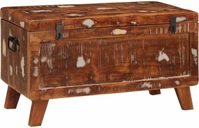 vidaXL Tároló Doboz zárral 70 x 35 x 40 cm tömör újrahasznosított fa