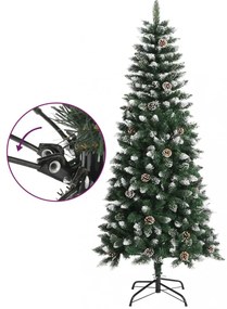 zöld PVC műkarácsonyfa állvánnyal 150 cm