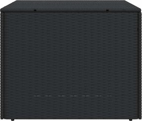 vidaXL fekete polyrattan kerti tárolóláda 291 L
