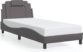 vidaXL szürke műbőr ágykeret Viana matrac nélkül 90x190 cm