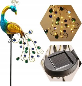 LED-es napelemes lámpa Paw beszúrható kerti dekoratív madár többszínű