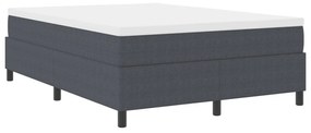 Boxspring ágy matraccal sötétszürke 160x200 cm kordbársony