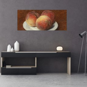 Kép - Henri Fantin-Latour, Three Peaches on a Plate, reprodukciók (120x50 cm)