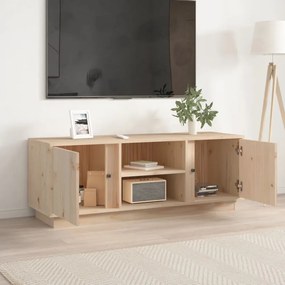 tömör fenyőfa TV-szekrény 110 x 35 x 40,5 cm