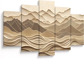 Kép - 3D hegyvonalak (150x105 cm)