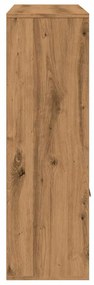 kézműves tölgy színű szerelt fa könyvszekrény 98x29x97,5 cm