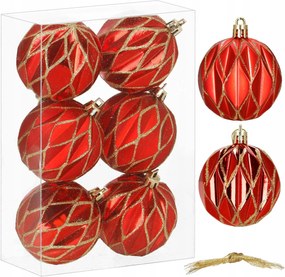 KarĂĄcsonyfadĂsz Piros KarĂĄcsonyfadĂsz 6db 7cm Törhetetlen KarĂĄcsonyi DĂszek