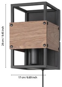 Eglo 43806 - Fali lámpa EVESHAM 1xE27/40W/230V