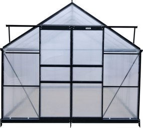 Furnigo Kerti üvegház 310x250x195 cm + alap - fekete