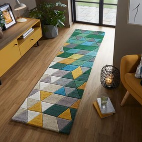 Prism gyapjú szőnyeg, 60 x 2330 cm - Flair Rugs