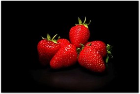 Poszterek 120x80 Eper fekete alapon