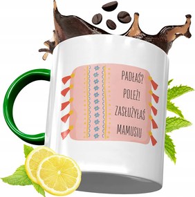 Zöld Bögre Anyukáknak Születésnapi Ajándék fényképes nyomtatással