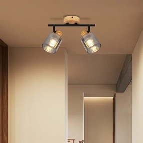 Brilagi - HYGGE spotlámpa 2xE14/15W/230V kaucsukfa/füstszínű