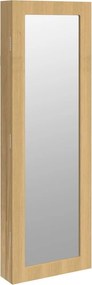 vidaXL falra szerelhető tükrös ékszerszekrény 30x8,5x90 cm