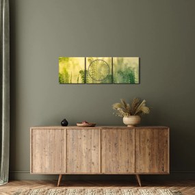 Kép - Részlet a tavaszi ködös természetből (órával) (90x30 cm)