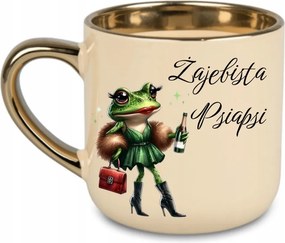 Elegáns Békás Prémium Kutyás Bögre Barátnőnek 400 Krémszínű