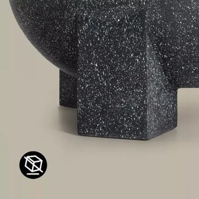 Hordozható tűzrakóhely rácssal 74x30 cm fekete/sötét gránit