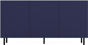 Aldabra MIX Kama 3 komód, 150x78x40 cm, tölgy-kék