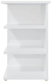 magasfényű fehér szerelt fa kisszekrény 35 x 35 x 55 cm