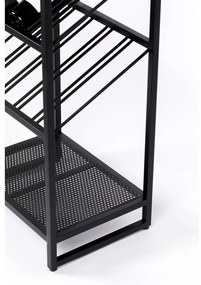 Fekete fém bortartó állvány 20 palackhoz, 48x180 cm Cantor - Zuiver