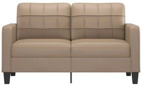 2 személyes cappuccino színű műbőr kanapé 140 cm