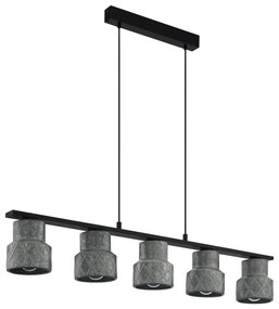 Eglo 39855 - HILCOTT kábelre szerelt függőlámpa, 5x E27/40W/230V