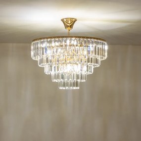 Brilagi - Felületre szerelhető csillár CRYSTAL 5xE14/40W/230V arany