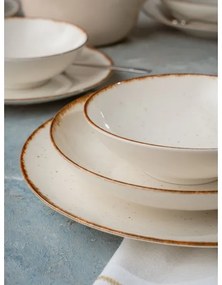 24 darabos bézs/barna porcelán étkészlet