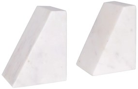 Fehér márvány könyvtámasz kétdarabos szettben KROKOS  Beliani