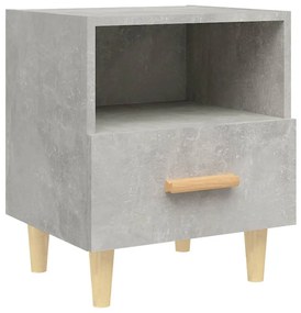 2 db betonszürke éjjeliszekrény 40x35x47 cm