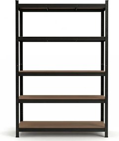Regál, kov, černá, AUR-G2120 BK