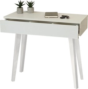 Fésülködőasztal Fehér Matt Fa Lábak Fehér 90CM