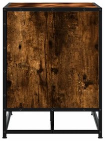 cipőpad füstölt tölgy 100x40x53,5 cm fából és fémből készült