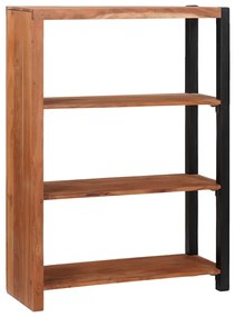 Könyvszekrény Barna, Fekete 80 x 30 x 110 cm Tömör Akácfa