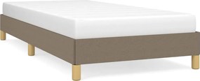 vidaXL tópszínű szövet ágykeret matrac nélkül 100x200 cm