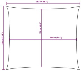 vidaXL terrakotta téglalap alakú oxford-szövet napvitorla 2 x 2,5 m