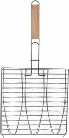 Grillrács Hal Grill Kosár Grill Zárható Fém Fogantyú Nagy