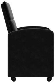 Kerekes Étkező Székek 2 pcs Fekete 58 x 65 x 98 cm Bársony