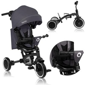 Lionelo - Gyerek tricikli TRIS PLUS Grey Stone