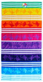 Crazy Gekko színes strandtörölköző