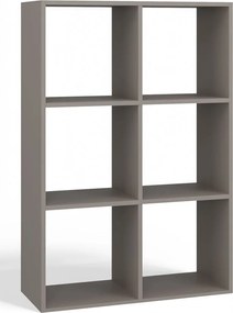 Malax 2x3 polc, 110x75x30 cm, agyag színű