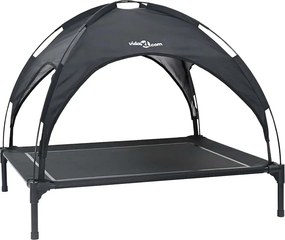 vidaXL Kutyafekhely Fekete 104 x 86 x 84,5 cm Acél