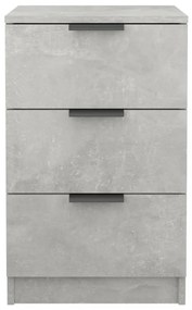 2 db betonszürke éjjeliszekrény 40 x 36 x 65 cm