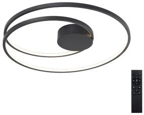 Brilagi - LED dimmelhető mennyezeti lámpa TWISTER LED/75W/230V Ø 70 cm fekete + távirányító